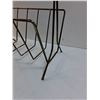 Image 3 : Vintage MCM Metal Magazine Rack - 14" x 15" x 10"
