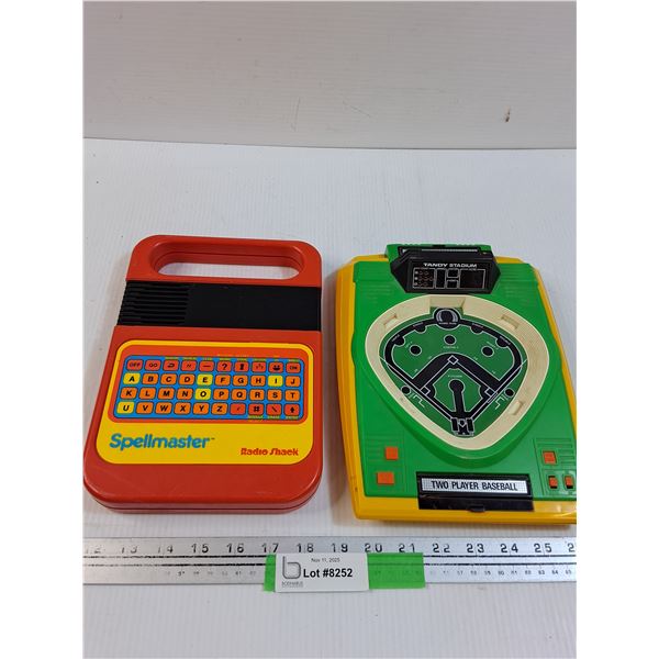 (2) Retro Baseball Game & Spellmaster - As Is