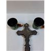 Image 4 : (2) Monkey Mugs & Cross