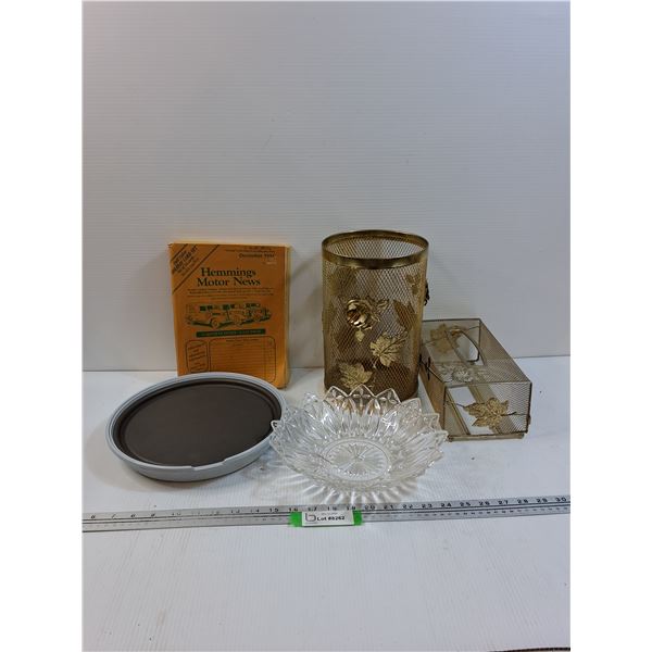 Bathroom Set (Trash Can & Kleenex) , Hemmings Motor News (1994), Microwave Griddle Pan, Glass Bowl