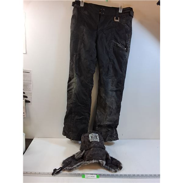 Ford Winter Hat & Mens Size Small Ski Pants - Some Wear