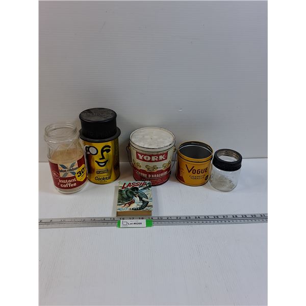 Mr Peanuts Tin, Lassie Book, Blue Ribbon, Vogue Tins, Misc
