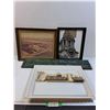 Image 1 : Lot: Pictures in Frames (Largest:16" x 14"), Home Decor Signs & Serving Tray