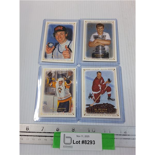 (4) Upper Deck Masterpiece Hockey Trading Cards: Gretzky, Howe, Lemieux,  Orr - CANNOT AUTHENTICATE