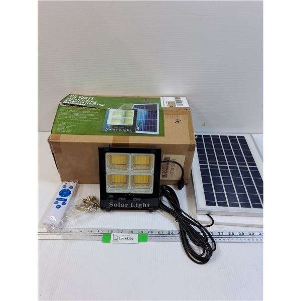 25 Watt Solar Remote Control LED Flood Light Kit