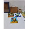 Image 3 : Picture Frames, (3) Ceramic Kitchen Tiles, Wind Chime, Tealight Holder