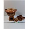 Image 1 : Clay Pottery Cooking & Serving Set -