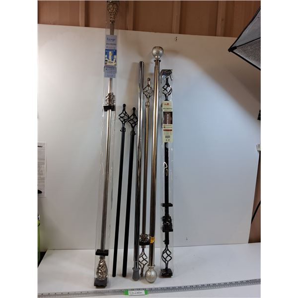 * (5) Curtain Rods - Various Sizes-Cannot Ship