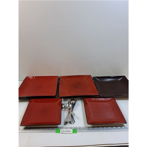 (7) Square Plates Set - Preferred Pick-Up