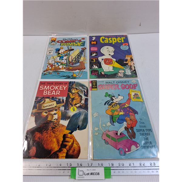 (4) Comicbooks: Disney, Casper, Smokey Bear