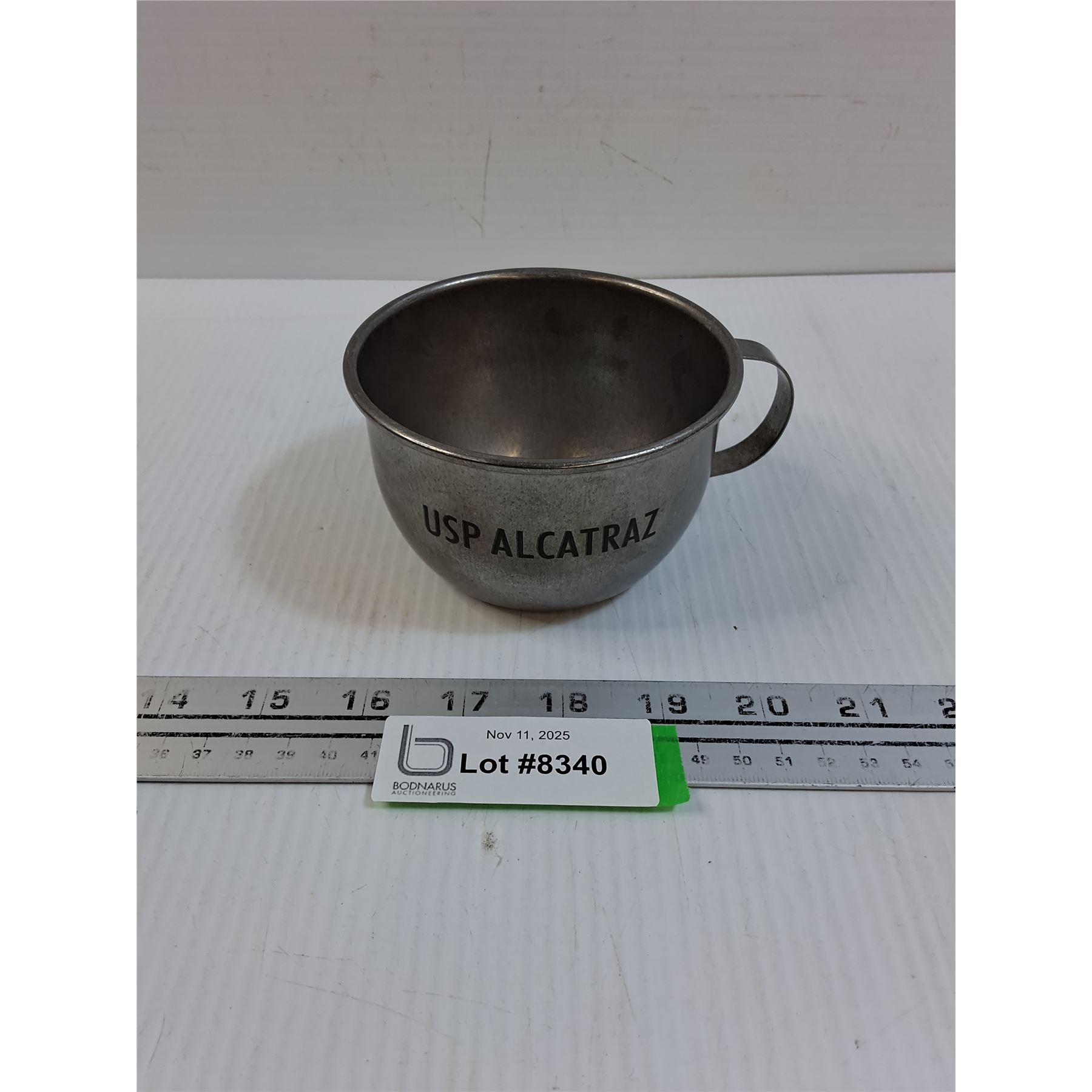 Inmate Cup Alcatraz Reproduction Jail Cup - Bodnarus Auctioneering