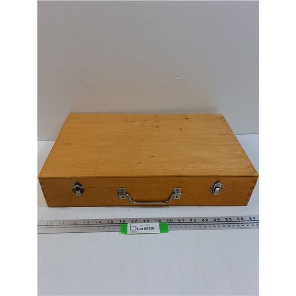 Wooden Artist Paint Box - 18" x 11" x 4"