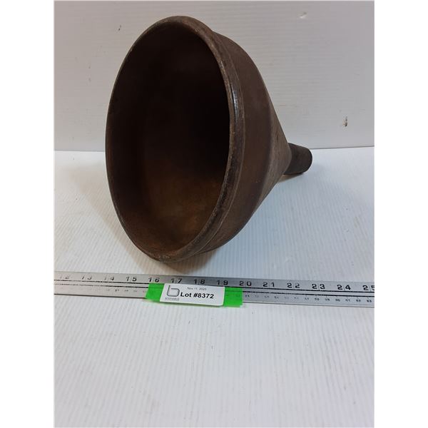 Antique Cast Iron Steam Tractor Funnel - 11" x 10" - CANNOT SHIP, Heavy