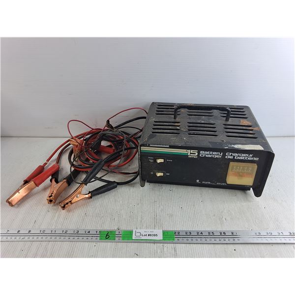 Motomaster 15AMP Battery Charger, Booster Cables - As Is, Cannot Ship