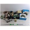 Image 1 : Planters, Saskatchewan Roughriders Winter Hat, Corded Controllers, Various Sewing Supplies