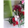 Image 3 : Artificial Flowers, Plastic Bin 18" x 12" x 12", Damaged, Cannot Ship