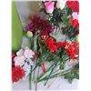 Image 4 : Artificial Flowers, Plastic Bin 18" x 12" x 12", Damaged, Cannot Ship