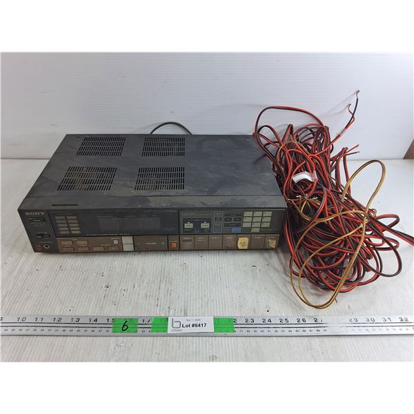 Sony FM/ AM Stereo Receiver - Powers On, As Is, Speaker Wires
