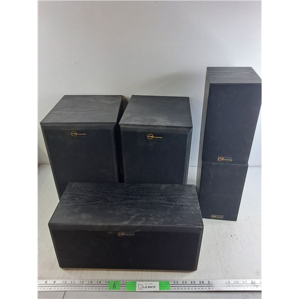 (5) Nuance Speakers - As Is, Cannot Ship, 10" x 6" x 8" to 12" x 9" x 16"
