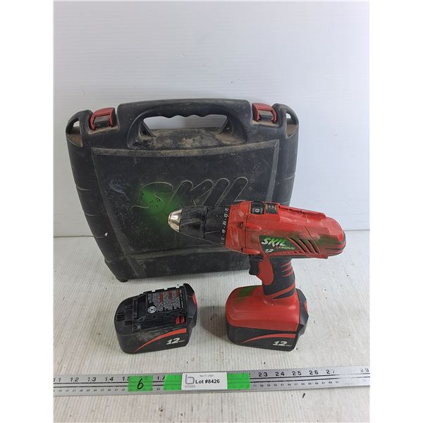 Skil 12V Cordless Drill & (2) Batteries - As Is