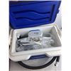 Image 6 : Empty Tool Box, Donjoy Cooler 14" x 10" x 9", Baking Dish 18" x 14" x 5", Cannot Ship