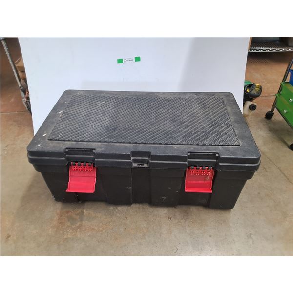 **Plastic Storage Tote with Lid 32" x 18" x 13", Cannot Ship