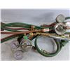 Image 3 : Oxygen & Acetylene Gauges with Hoses, Welding Gun - Cannot Ship