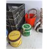 Image 3 : Vintage Tobacco Tins, Garden Decoration, Screws, Milk Crate 13" x 13" x 11, Cannot Ship