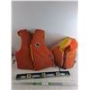 Image 1 : (2)  Life Vests - Size XS, Level - Pickup Only