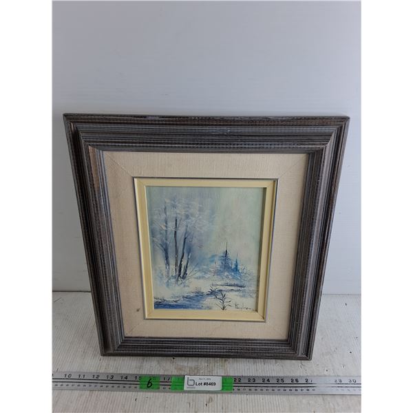 Framed Wall Art Painting 18" x 16"