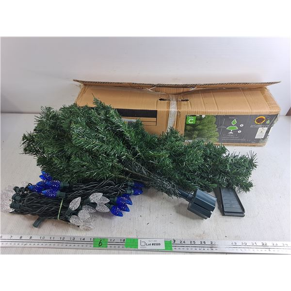 3.5ft Artificial Christmas Tree & Christmas Tree Lights - Cannot Ship