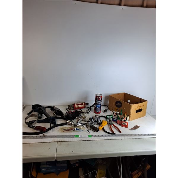 Various Tools,Sockets, Oils, Locks, Misc