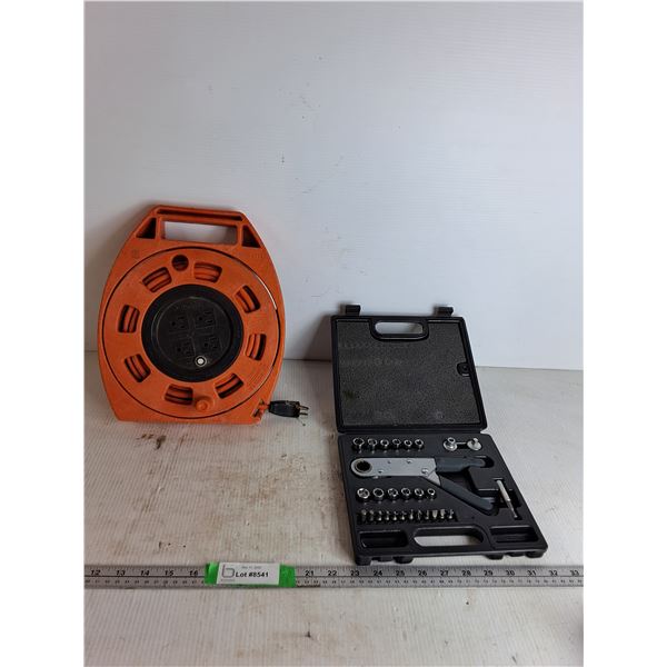 Cord Reel,  Power Wrench Socket Hand Ratchet Tool Set Kit