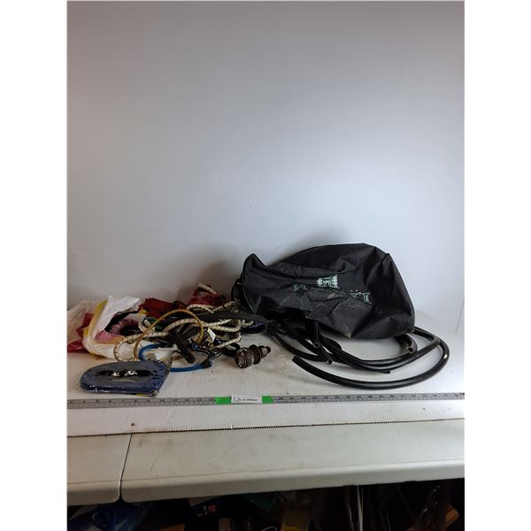 Various Bungee Cords, University of Hawaii Duffel Bag, Ball Hitch 2", Misc