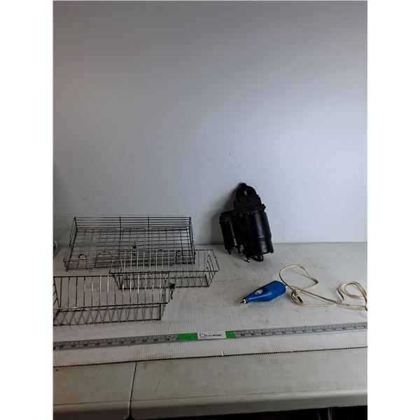 Starter Motor, Metal  Racks, Electric Engraver (powers on)