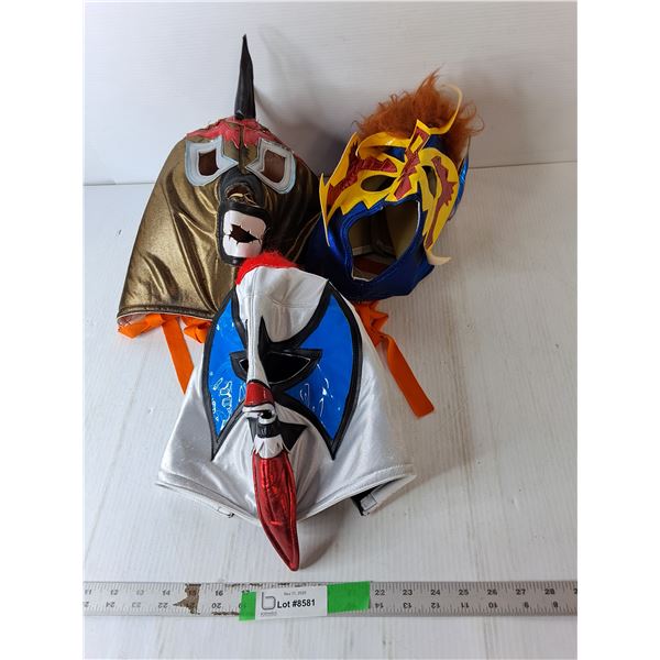 (3) Wrestling Luchador Masks