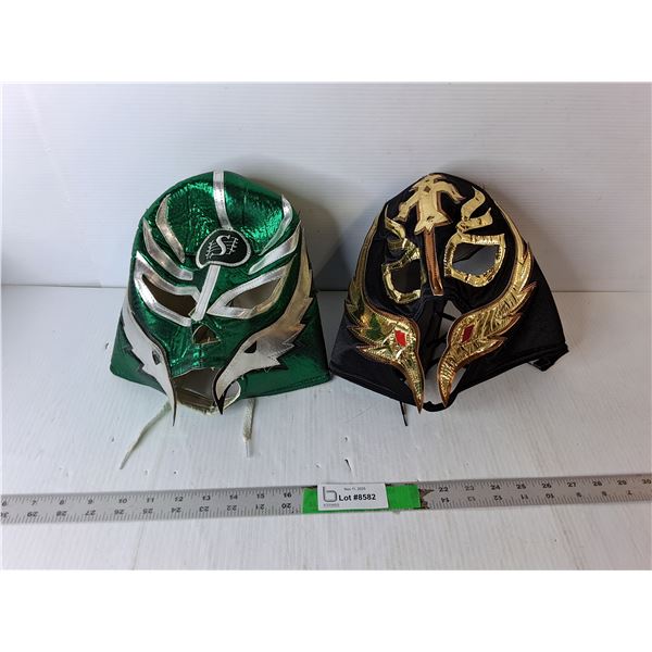 (2) Luchador Wrestling Masks- Sask. Roughriders/Other