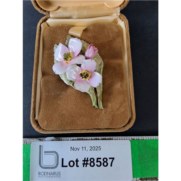 Handpained Floral Brooch
