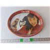 Image 1 : Coca- Cola '80s Style Oval Metal Tray 15" x 12.5"