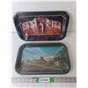 Image 1 : (2) Coca-Cola Trays- Calgary Plant Opening & 'Four Seasons' 14.25" x 8.75"
