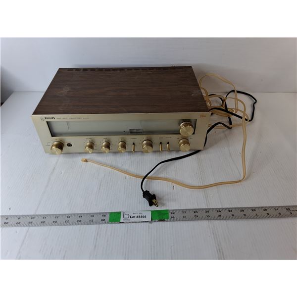 Philips High Fidelity Laboratories Receiver- Lights Up/As Is