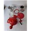 Image 3 : (4) Liqueur Glasses & Manual Food Processor