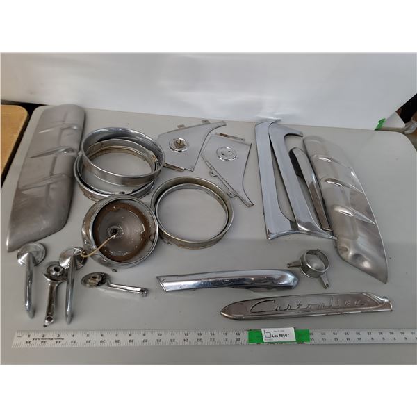 Vintage Car Parts- Trim Moldings, Headlight Assembly, Misc.