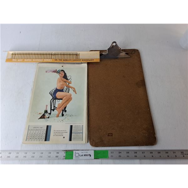 Clipboard, 1959 Playboy Calendar, Matchbook