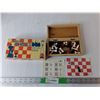 Image 1 : Vintage Miniature Wood Chess Board & Pieces