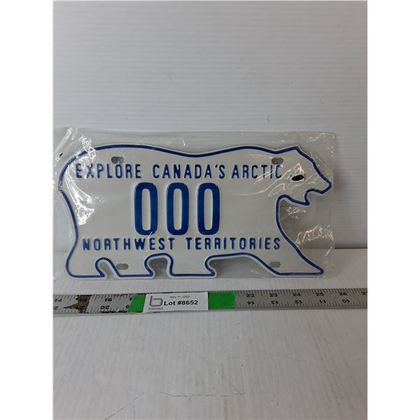 Northwest Territories 000 License Plate