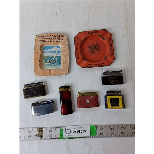 Vintage Ashtrays & Lighters- As Is