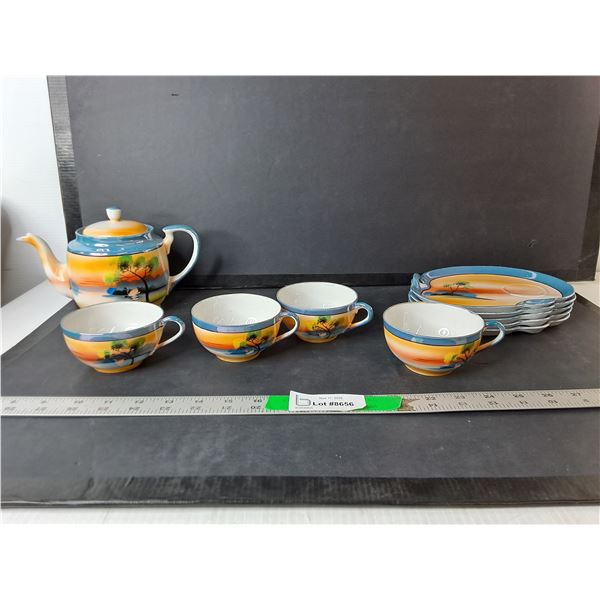 Vintage Chikaramachi Lustre Ware Japanese Style Tea Set