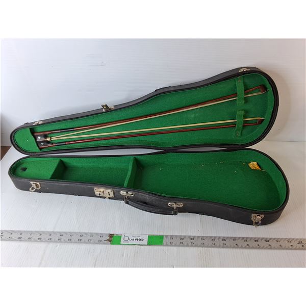 Violin Case & (2) Bows
