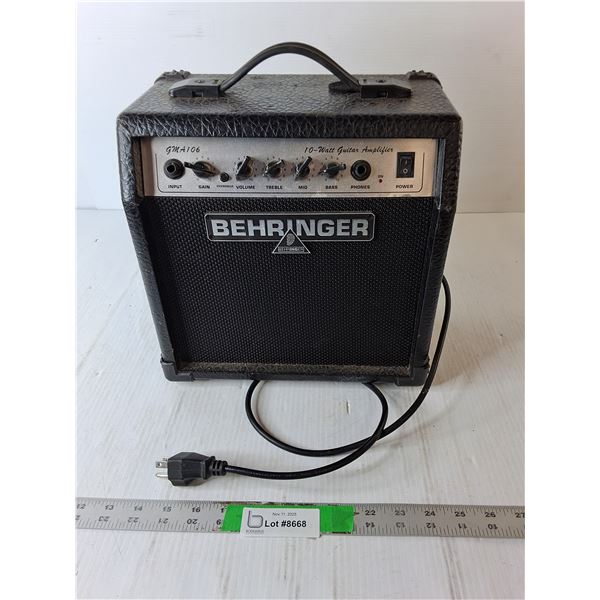 Behringer GMA106 10 Watt Guitar Amp- Powers On